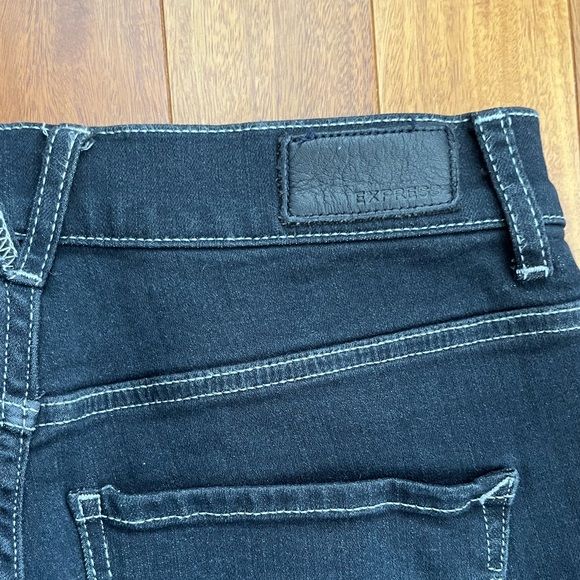 Express front seam light black flare jeans Y2K - Picture 6 of 6